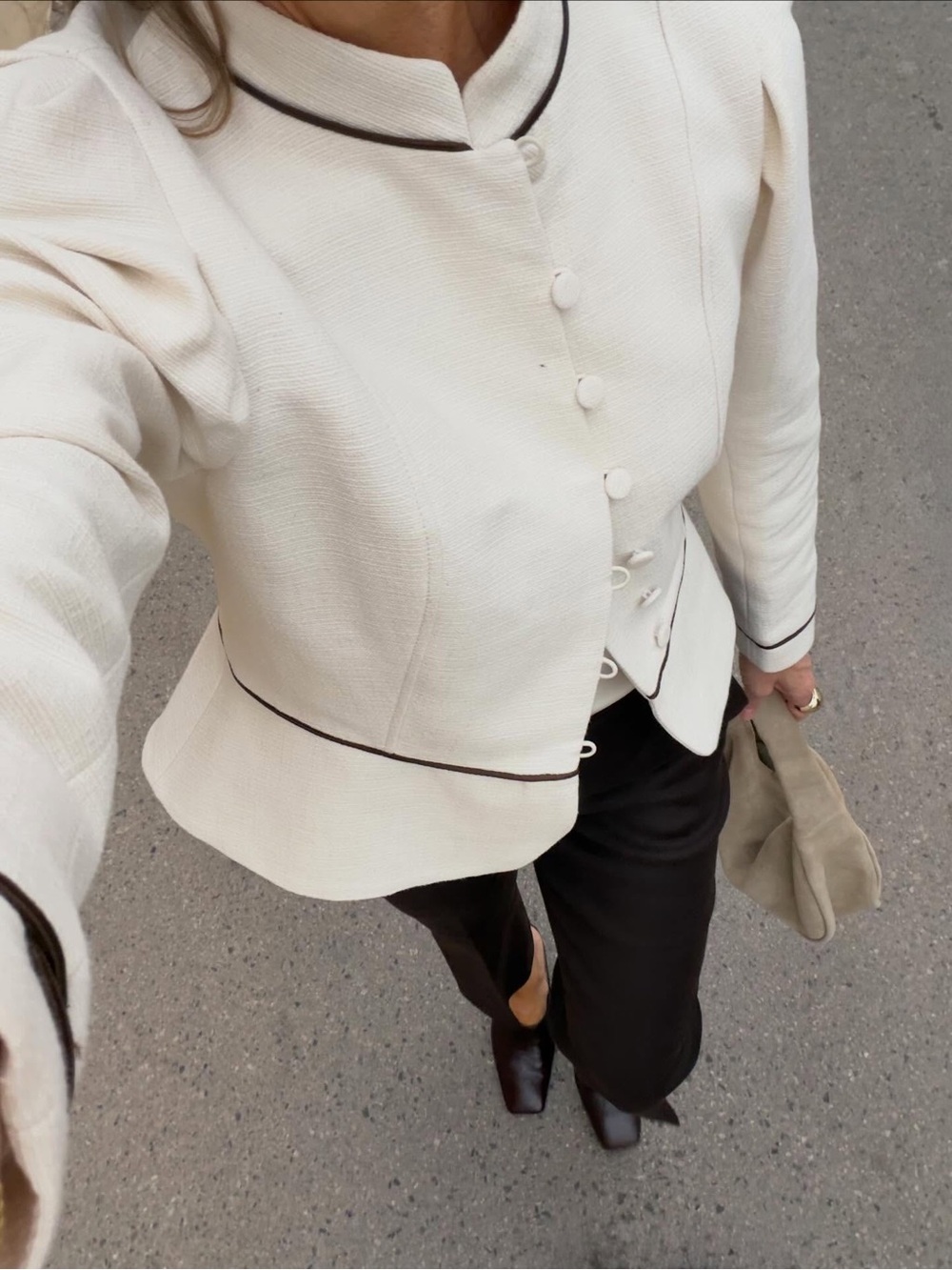 Zara Tailored Piping Blazer NWT - Picture 8 of 16